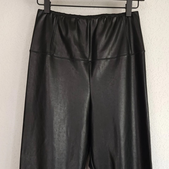 Wilfred Shiny Black Vegan Leather Leggings - Picture 3 of 10